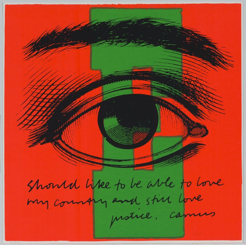 Corita Kent, e  eye love, 1968