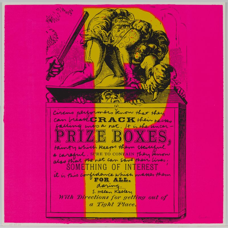 Corita Kent, p prize boxes, 1968