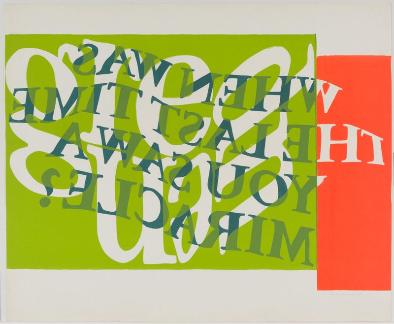 Corita Kent, green up, 1966