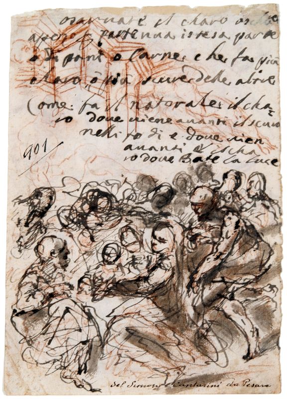 Simone Cantarini, Untitled sketch, 17th century