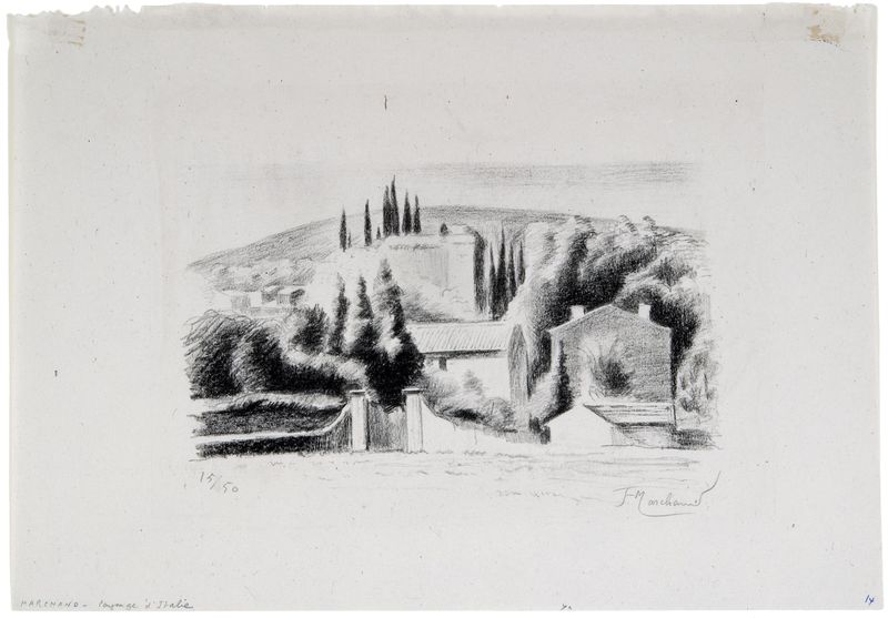 Jean Hippolyte Marchand, Paysage d'Italie, n.d.