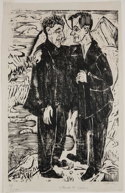 Ernst Ludwig Kirchner, The Friends: Müller and Scherer, 1924