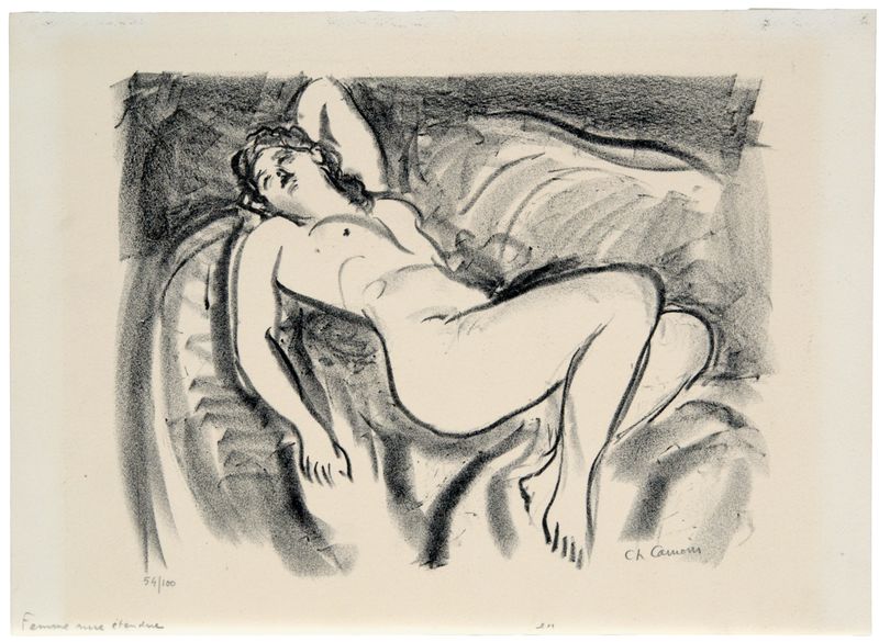 Charles Camoin, Naked Woman Lying, 1946