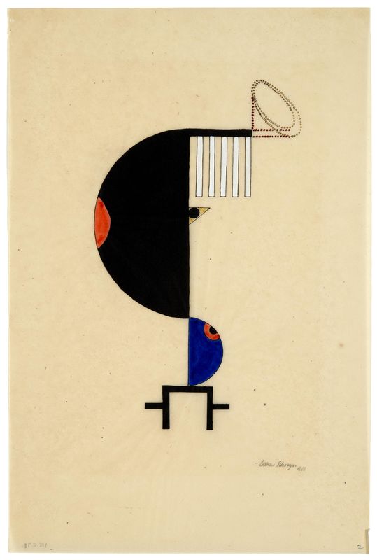 Lothar Schreyer, Color Form 2 (The Night)/ Farbform 2 (Die Nacht), Plate 14, 1922