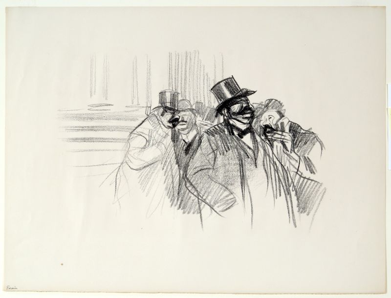 Jean Louis Forain, At the Stock Exchange, n.d.