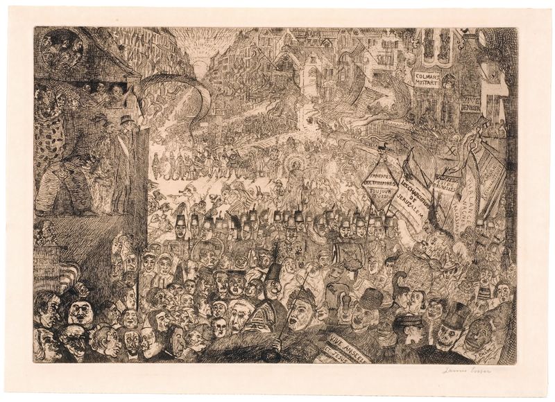 James Ensor, The Entry of Christ into Brussels on Mardi Gras in 1889, 1898