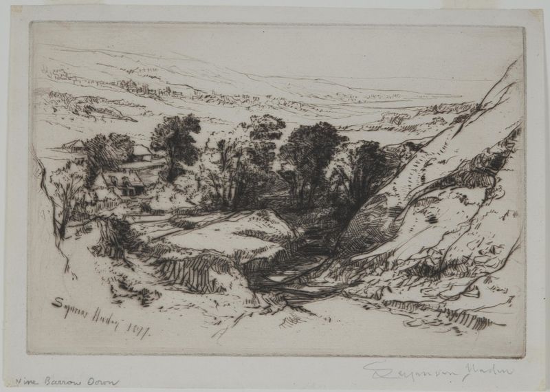 Francis Seymour Haden, Nine Barrow Down, 1877
