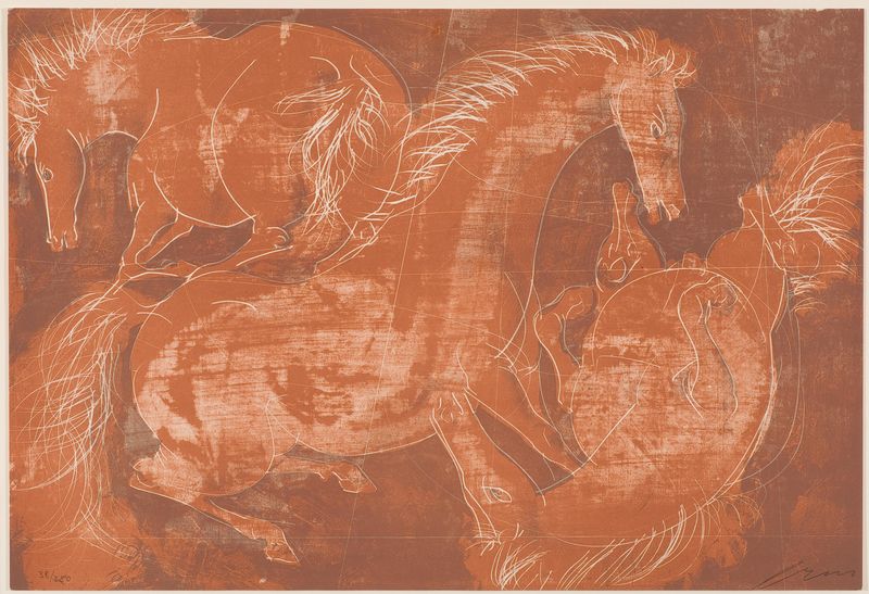 Hans Erni, The Three Horses, 1953