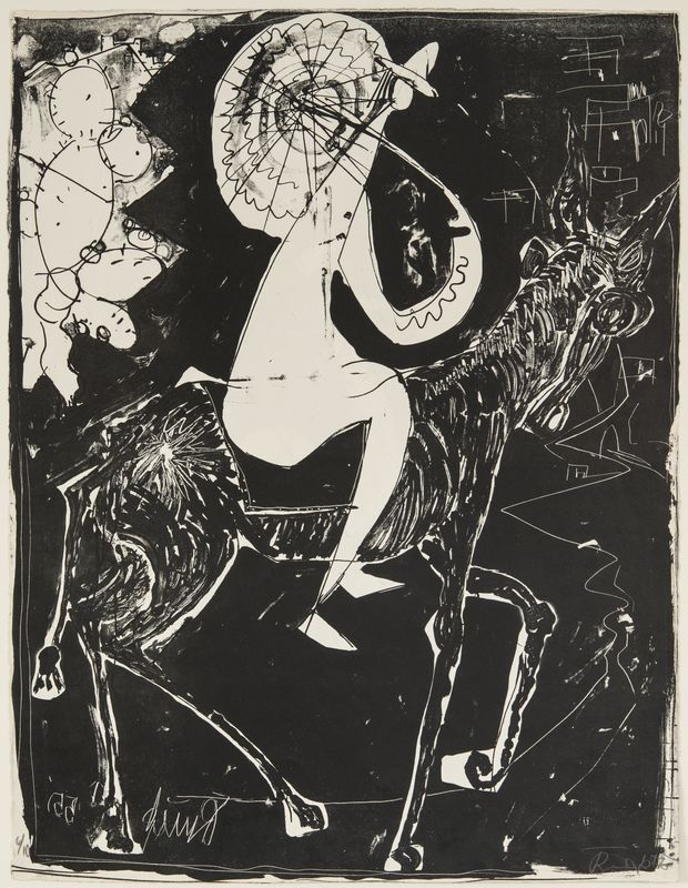 Unknown, Rider on Spanish Mule, 1955