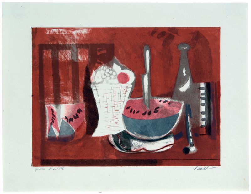 Bruno Saetti, Still Life with Watermelon, 1954