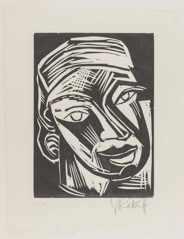 Karl Schmidt-Rottluff, Girl's Head, 1924