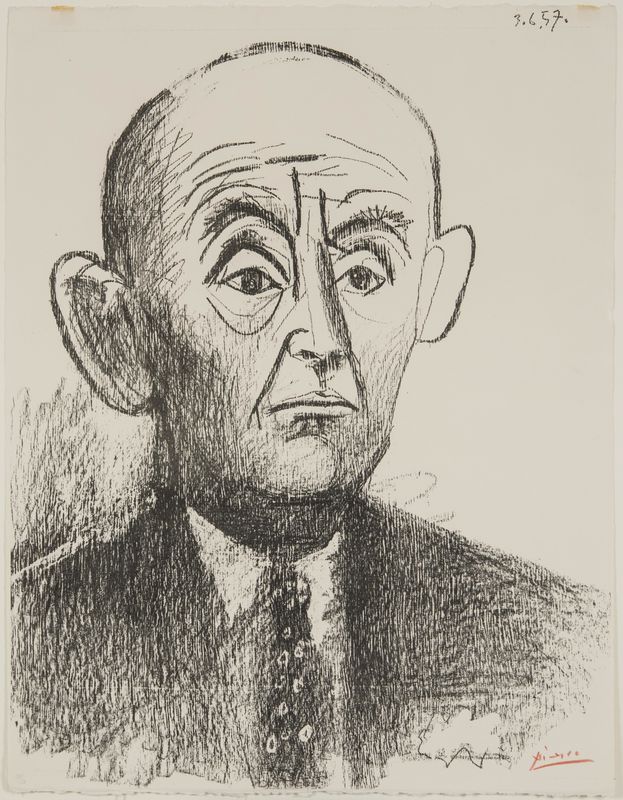 Pablo Picasso, Portrait of Daniel-Henry Kahnweiler, I, June 3, 1957