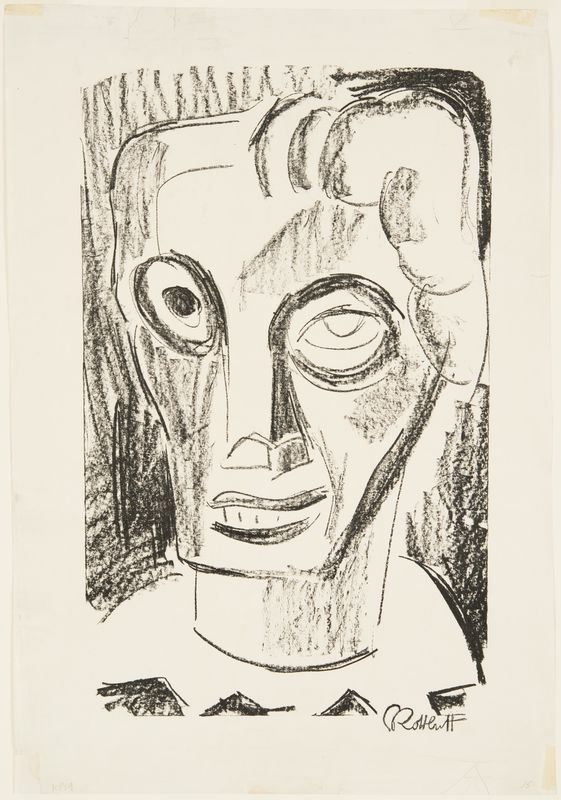 Karl Schmidt-Rottluff, Head of a Woman, 1922