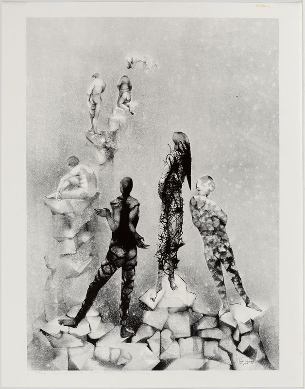 June Wayne, Tower of Babel A, August 1955