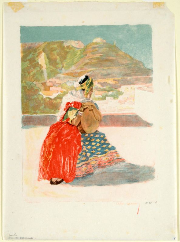 Alexandre Lunois, Arab Woman on the Roof, ca. 1905