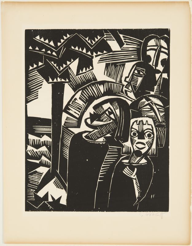 Karl Schmidt-Rottluff, Christ Curses the Fig Tree, 1918