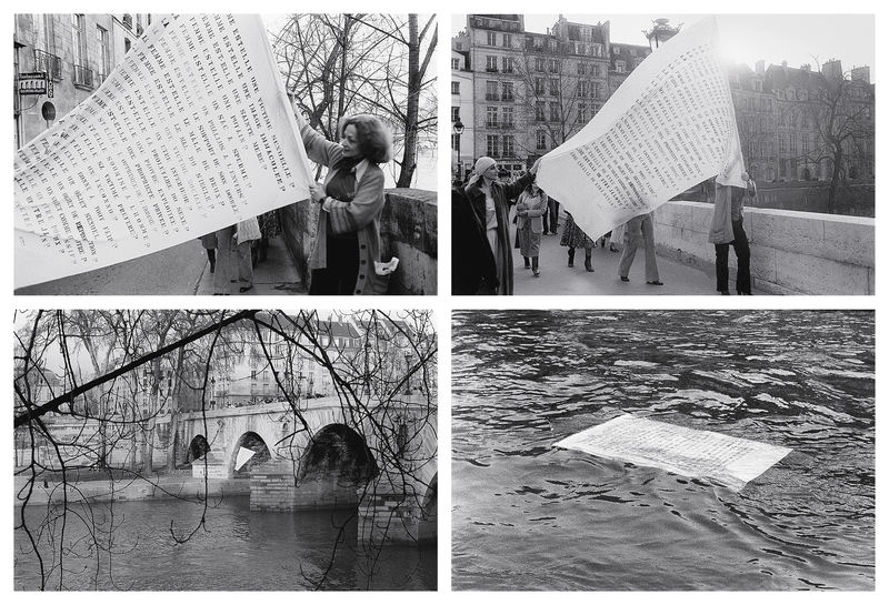 Dissolution dans l’eau, Pont Marie, 17 heures (Dissolution in the water, Pont Marie, 5 p.m), by Lea Lublin, 1978