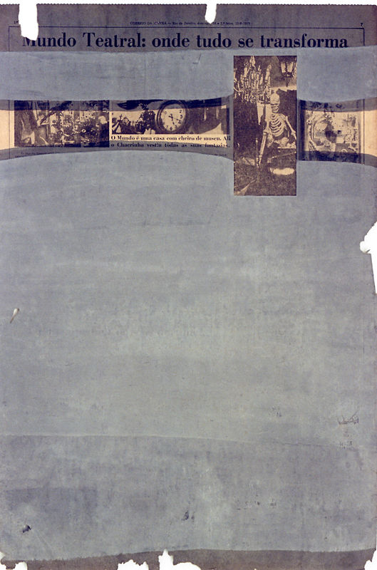 Mundo teatral (Theatrical world), from the series Jornais (Newspapers), by Ana Vitória Mussi, 1970