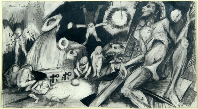 Ben Sakoguchi, Untitled (Crucifixion), ca. 1966