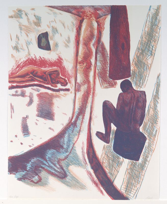 William Brice, Figures and Stream, August 30-September 8, 1966