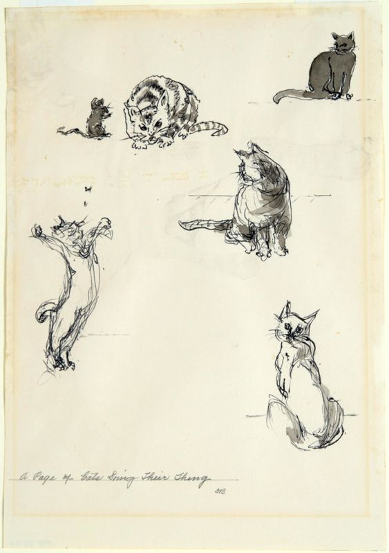 Dorothy Woodhead Brown, Cats Doing Their Thing, 1970