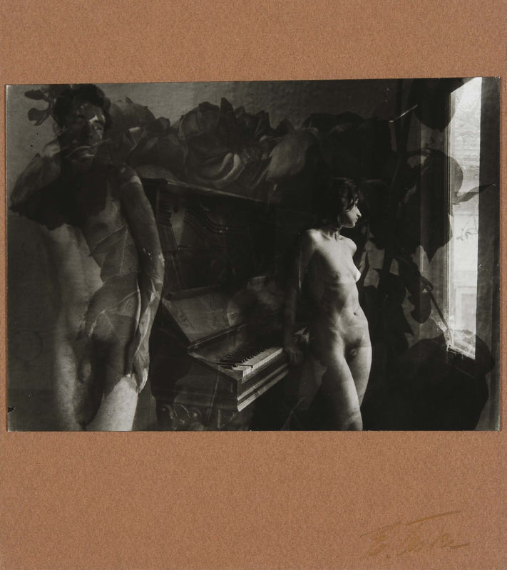 Edmund Teske, Male and Female Nude with Piano, 1961