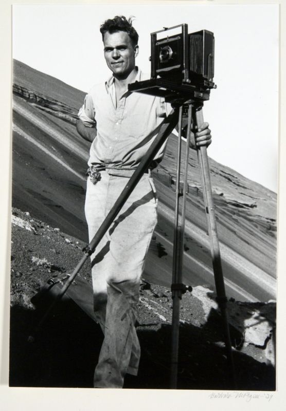 Barbara Morgan, Willard Morgan with View Camera, Mono Lake, I, 1929