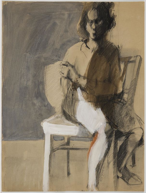 Kenneth McGowan, Untitled (Seated figure with white leg), ca. 1963