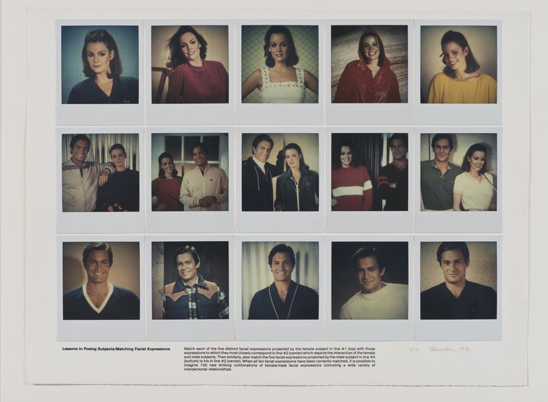 Robert Heinecken, Lessons in Posing Subjects: Matching Facial Expressions, 1981