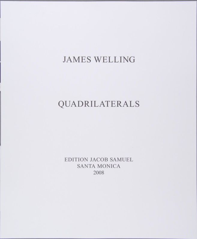 James Welling, Title page, 2008