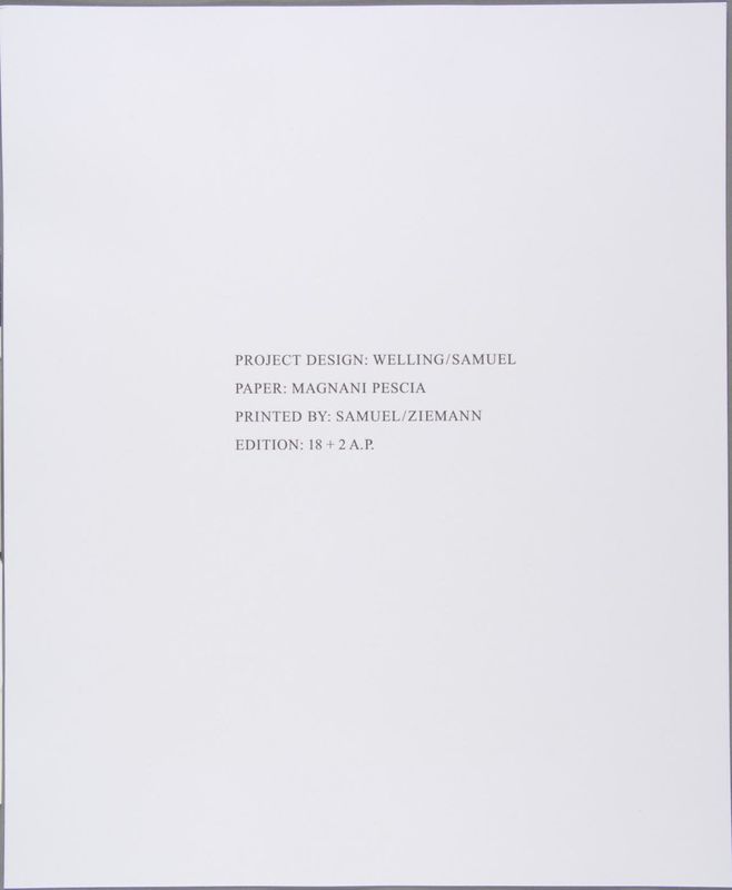 James Welling, Colophon, 2008