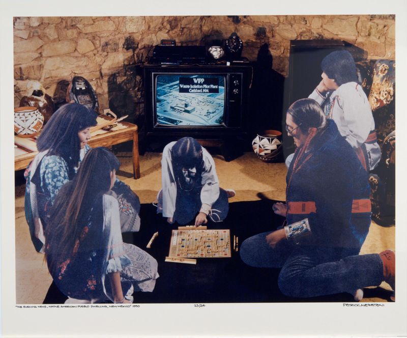 Patrick Nagatani, The Evening News, Native American Pueblo Dwelling, New Mexico, 1991