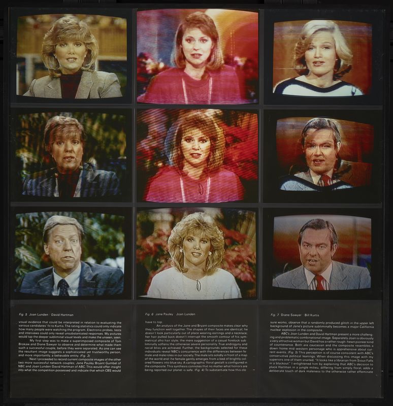 Robert Heinecken, 1984, A Case Study in Finding an Appropriate TV Newswoman (A CBS Docudrama in Words and Pictures), 1984