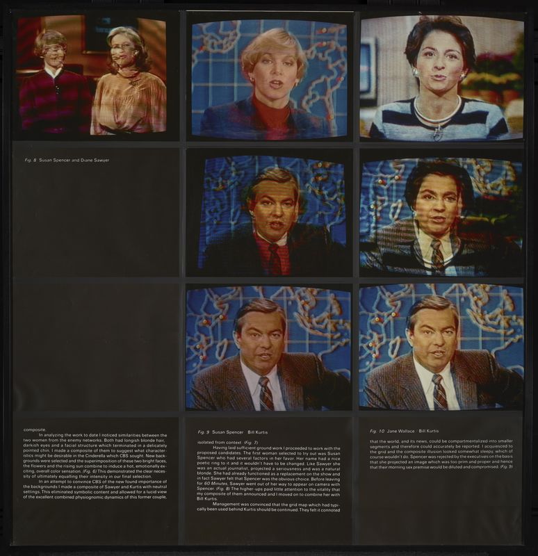 Robert Heinecken, 1984, A Case Study in Finding an Appropriate TV Newswoman (A CBS Docudrama in Words and Pictures), 1984