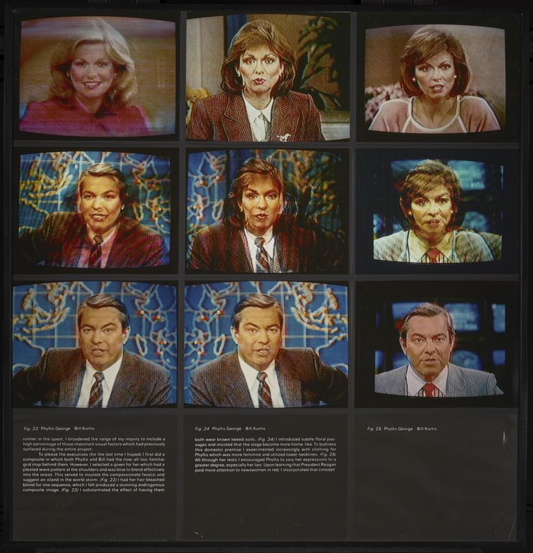 Robert Heinecken, 1984, A Case Study in Finding an Appropriate TV Newswoman (A CBS Docudrama in Words and Pictures), 1984