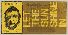 Corita Kent, the stamp of thoreau, 1969