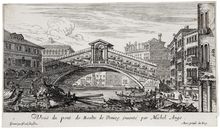 Israel Silvestre, View of the Rialto Bridge in Venice, 1621-1691
