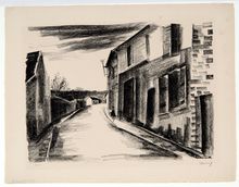 Maurice de Vlaminck, Saint-Ouen l'Aumône, près Pontoise (Le tournant de la route), 1921