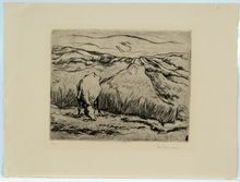 Heinrich Nauen, Untitled (Landscape with cow), 1880