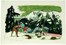 Alois Carigiet, Skiing, 20th century