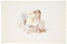 Jean Louis Forain, Study of a Seated Woman Undressing, n.d.