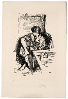 Pierre Bonnard, Woman Dressing, Seated, 1925