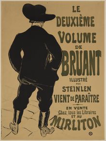 Henri de Toulouse-Lautrec, Le Deuxieme Volume de Bruant Illustre par Steinlen, 1894