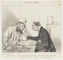 Honoré Daumier, Plaidez, plaidez...ca sera un bon tour a jouer a votre voisin...vous lui ferez manger plus de cent ecus, XXIX in series, November 18, 1846