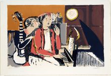 Bruno Saetti, Girls at the Piano, 1954