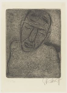 Karl Schmidt-Rottluff, Head of an Old Woman, 1923
