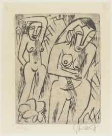 Karl Schmidt-Rottluff, Women in the Bushes, 1924