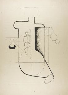Willi Baumeister, Visieren (Sitzende Figur) (To sight [Seated Figure]), or Abstrakte Sitzfigur (Abstract Seated Figure), plate 2, 1921