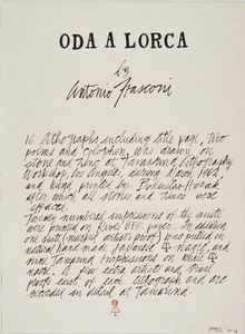 Antonio Frasconi, Colophon (XVI), March 29-April 2, 1962