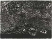 Antonio Frasconi, Death of a Poet I, February 14-19, 1962